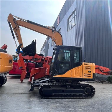 追跡された掘削機